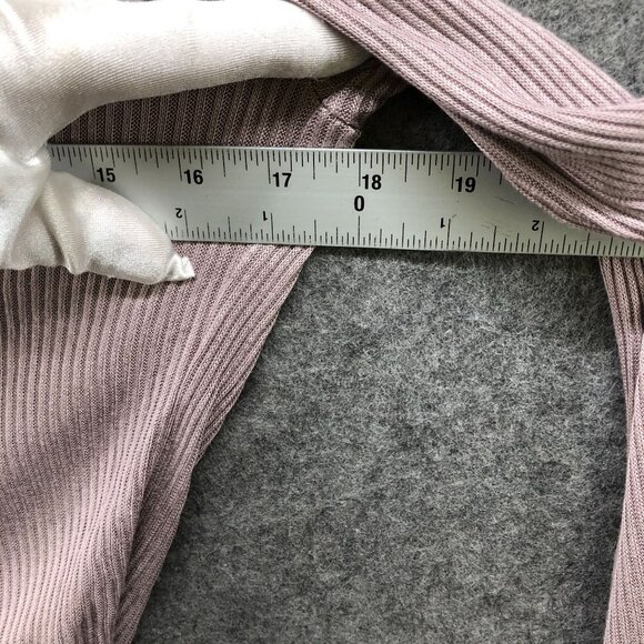 Women's Long Sleeve Wrap Top - Pink - Picture 8 of 9